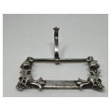 Vintage silver skull belt buckle