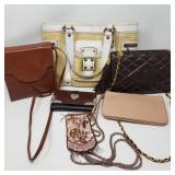 Group of leather handbags and wallet