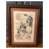 1975 Jack Hines Native American lithograph