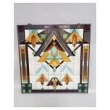 Arts & crafts-style stained glass window