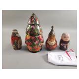 Hand- painted Russian Matryoshka nesting dolls