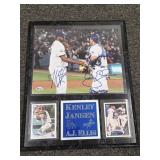Kenley Jansen - AJ Ellis signed Authenticated by
