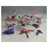 Hand painted animal figurines box lot
