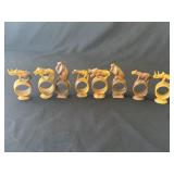 Lot of Mid-century Modern wood napkin holders