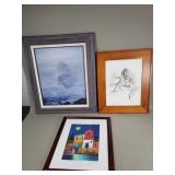 Bundle of signed oil and mixed media paintings