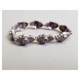 Vintage sterling silver, marcasite, MOP and