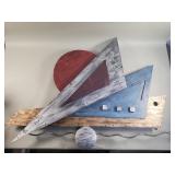Mid-century style metal wall sculpture