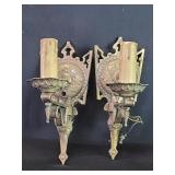 Art Deco style brass sconces