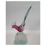 Vintage Murano hand blown glass pheasant figure