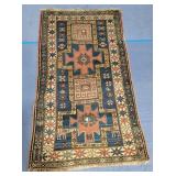 Vintage Caucasian Kazak handmade rug