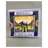 Mexican ceramic wall plaque