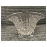 Vintage Art Deco pressed glass footed bowl