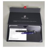 Porsche carbon fiber rollerball pen with 2 refills