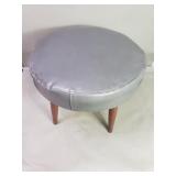 Mid-century style faux leather footstool