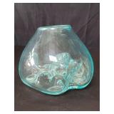 Hand-blown molten glass terrarium