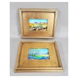 Pair of oil on artist board