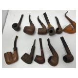 Group of 11 vintage tobacco pipes
