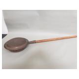 Antique copper bed warmer