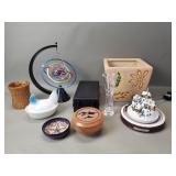 Box of miscellaneous items; Waterford Crystal