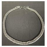 Stainless steel curb link chain necklace