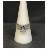 Sterling silver cubic zirconia ring