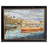 Signed vintage oil on canvas depicting