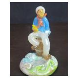 Vintage hand blown art glass sailor figure