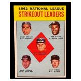 1963 Topps Sandy Koufax, Don Drysdale, Bob Gibson