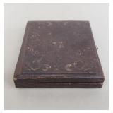 Antique daguerrotype photo case