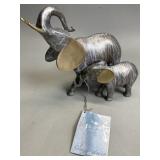 SPL home elephant and baby brass sculpture