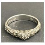 Vintage Judith Ripka Sterling silver heart ring