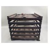 Antique farmhouse egg crate carrier box
