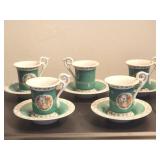 Vintage German 10pc cup & saucers set