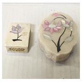 Vintage Indian soapstone and marble trinket b