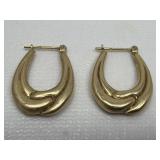 Pair of 14k gold earrings