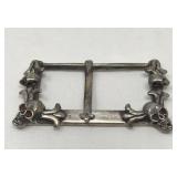 Vintage silver skull belt buckle