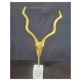 Z Gallerie brass tone aluminum antelope sculpture