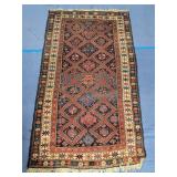 Vintage Persian handmade rug with geometric