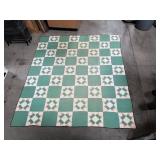 Vintage handstitched star pattern quilt