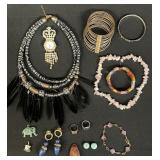 Group of costume jewelry