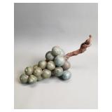 Mid-century Italian alabaster stone grapes