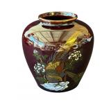 Vintage Japanese-style ceramic vase