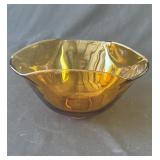 Vintage Anchor Hocking amber glass bowl