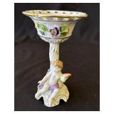 Vintage German porcelain footed compote