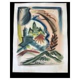 1949 P. Resnack signed watercolor painting