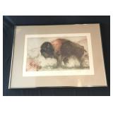 Vintage etching aquatint print signed numbered