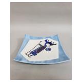 Signed fased glass plate