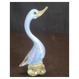 Vintage hand blown glass duck figure