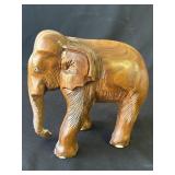 Vintage carved wood elephant