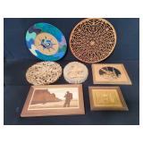 Group of carved wall plaques